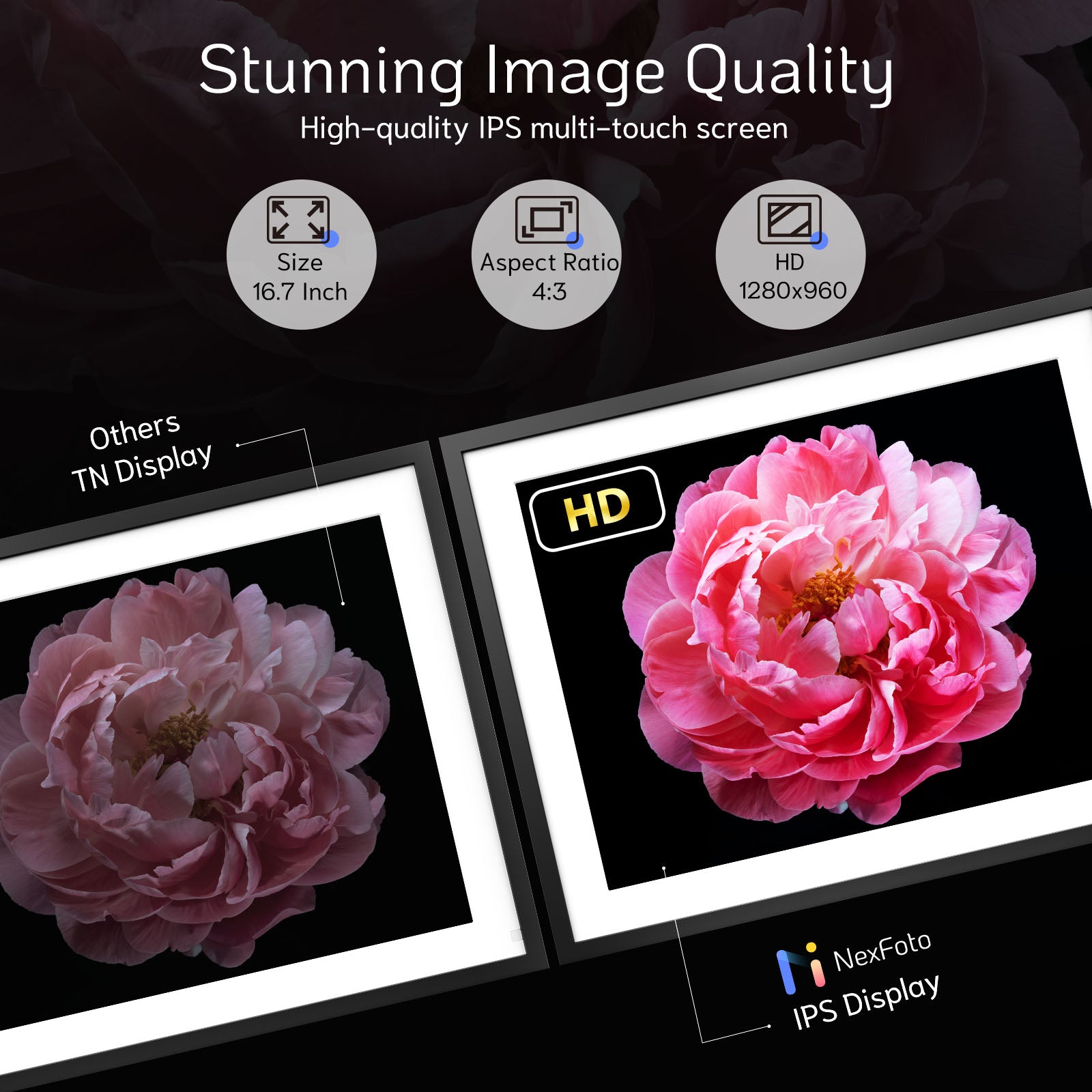 ELITE 17 CLASSIC 16.7" HD DIGITAL PICTURE FRAME