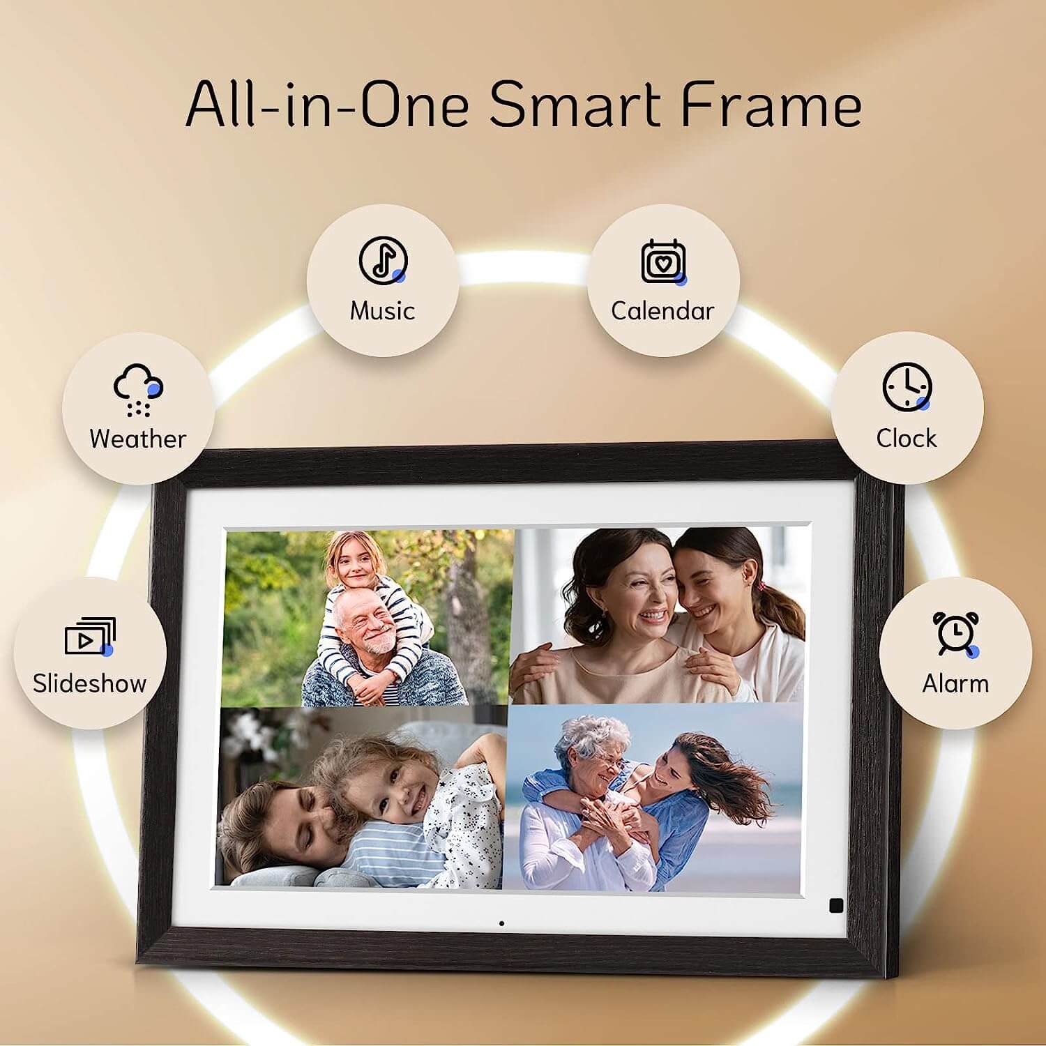 ELITE 14 WOOD 14" HD DIGITAL PHOTO FRAME