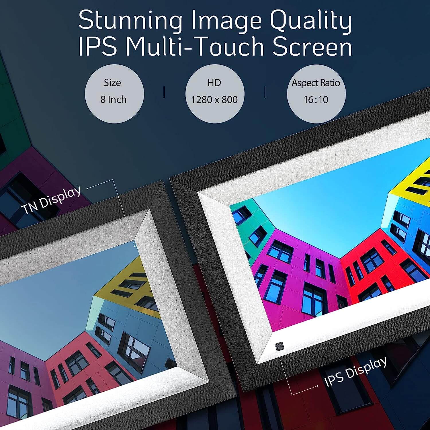 ELITE 8 8" HD DIGITAL PHOTO FRAME