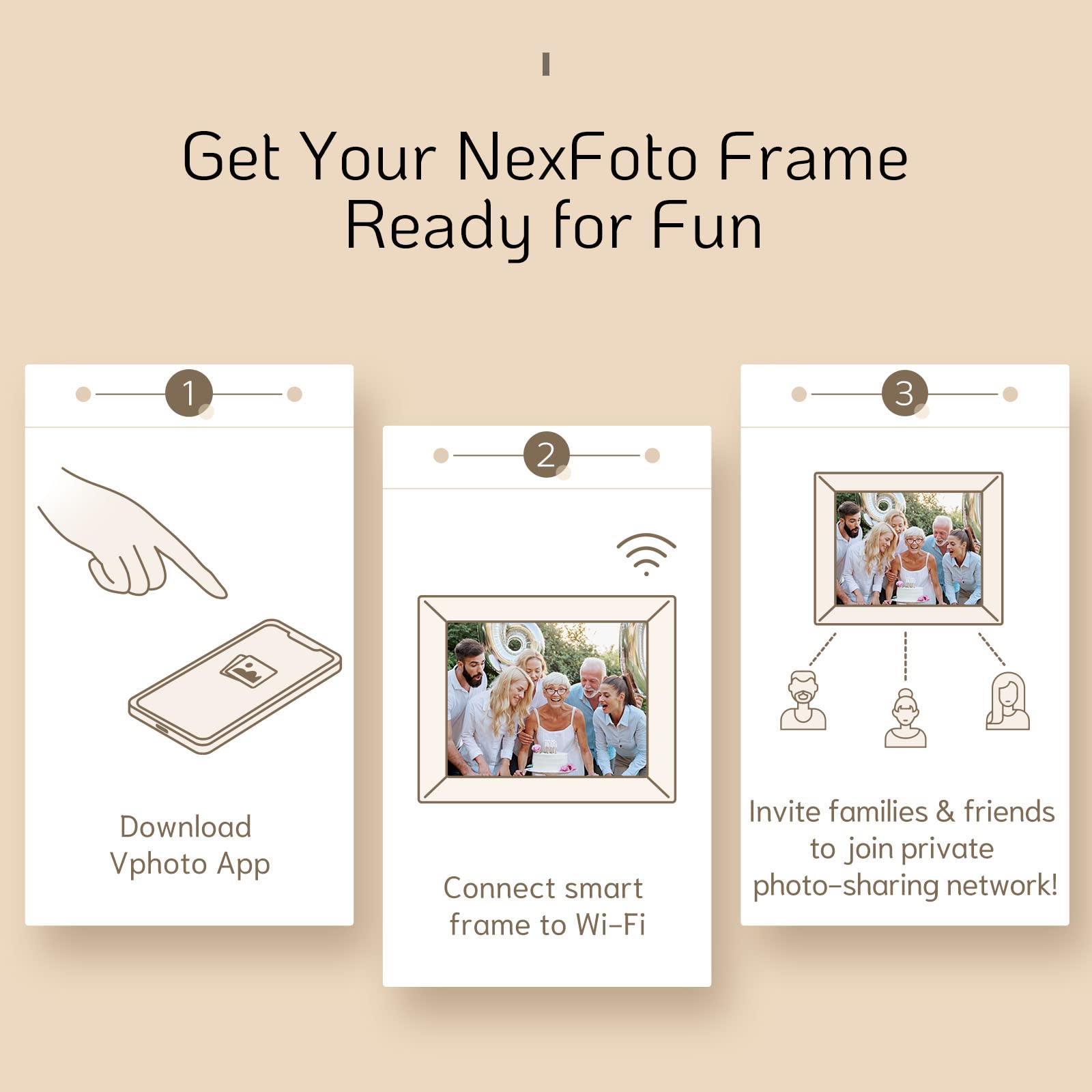 ELITE 13 WOOD 13.3" HD DIGITAL PHOTO FRAME