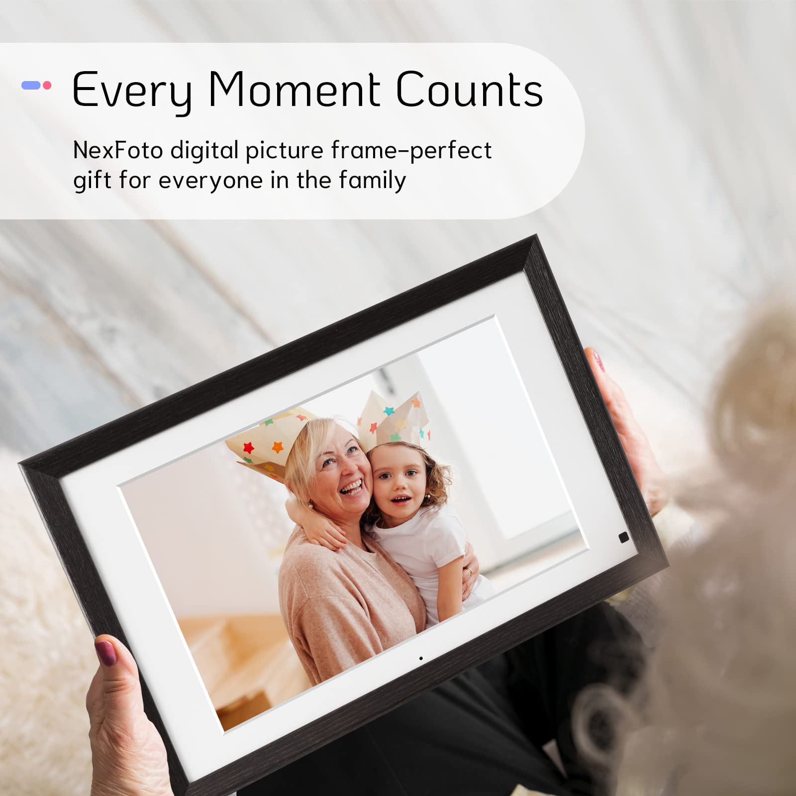 ELITE 13 WOOD 13.3" HD DIGITAL PHOTO FRAME