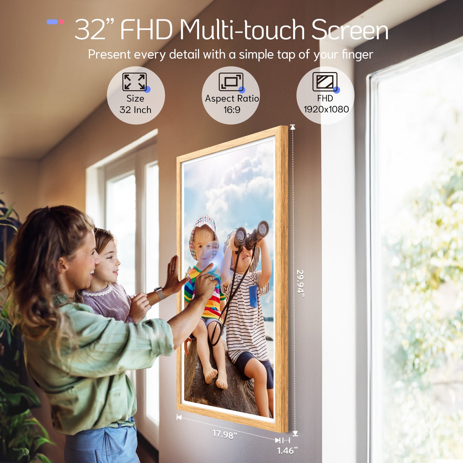 Classic Pro 32 Wood | 32" FHD Light Wood